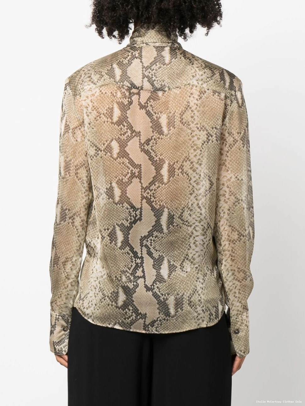 Cheap python-print silk McCartney shirt Women Stella 0626